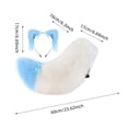 thumbnail image 3 of Leeye Japanese Cat Ear Headband with Tail Set, Animal Ears Cosplay Accessory for Halloween Party Anime Cosplay, Blue, One Size, 0.58 lb, 3 of 8