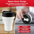 thumbnail image 2 of Tilcore Collapsible 600ml Black Shaker Bottle with Leakproof Lid, 2 of 8