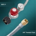 030 PSI Adjustable High Pressure Propane Regulator with Gauge & 5Ft