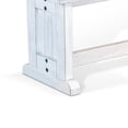 thumbnail image 4 of Sime Side Dining Bench- Plank Style- Off White Mahogany Wood 48 Inch, 4 of 6