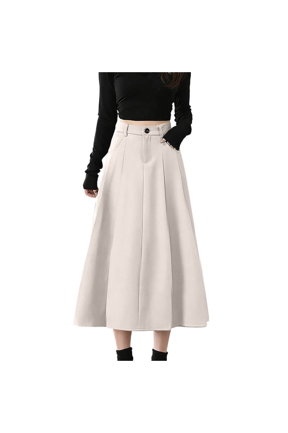 Womens Skirts Tailored Suit Midi High Waisted A Line Skirts Long Professional Office Business Workwear Dressy Skirts