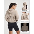 thumbnail image 4 of baleaf Women's Sun Jackets Lightweight Packable Crop UV Hoodie Beige XL, 4 of 7