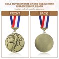 thumbnail image 4 of Uxcell Football Events Award Medals with Ribbons, Winner Medals Prizes for Competitions Sports Party Gold, 4 of 7