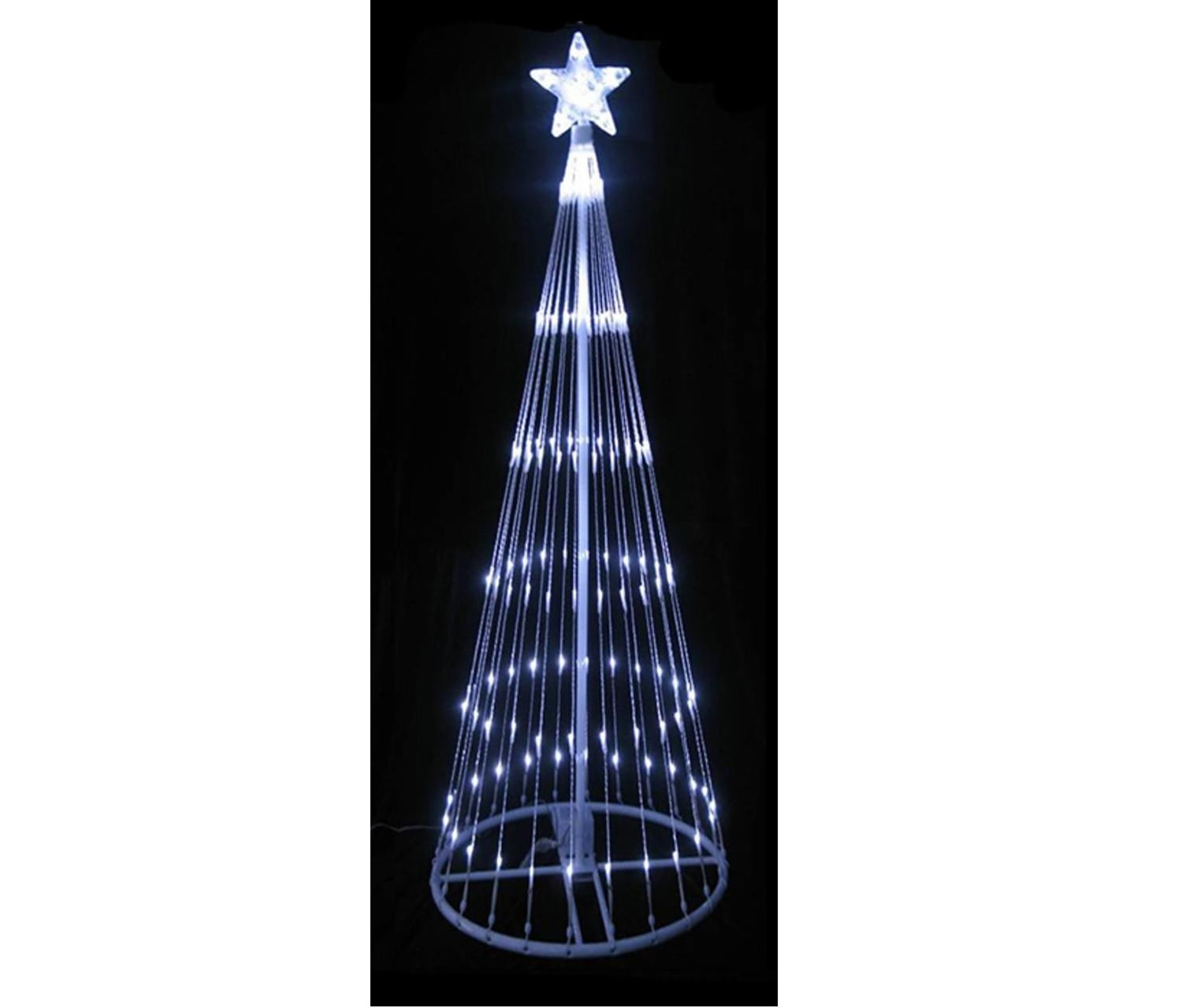 12' White LED Artificial Christmas Tree Show Cone Outdoor Decoration