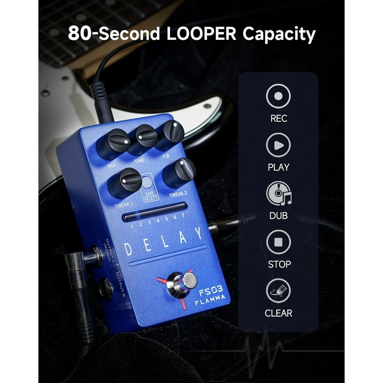 FLAMMA FS03 Guitar Delay Pedal Stereo Digital Delay Guitar