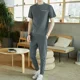 thumbnail image 3 of Conjunto de chándal de nailon blanco para hombre, conjunto de pantalones, sudadera, conjunto de camiseta y pantalones para hombre, nuevo conjunto elegante de manga corta a juego, 3 of 5