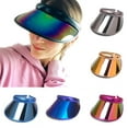 thumbnail image 1 of Travelwant Unisex Summer Iridescent Mirrored Outdoor Travel Beach Anti-UV Sun Visor Hat, 1 of 7