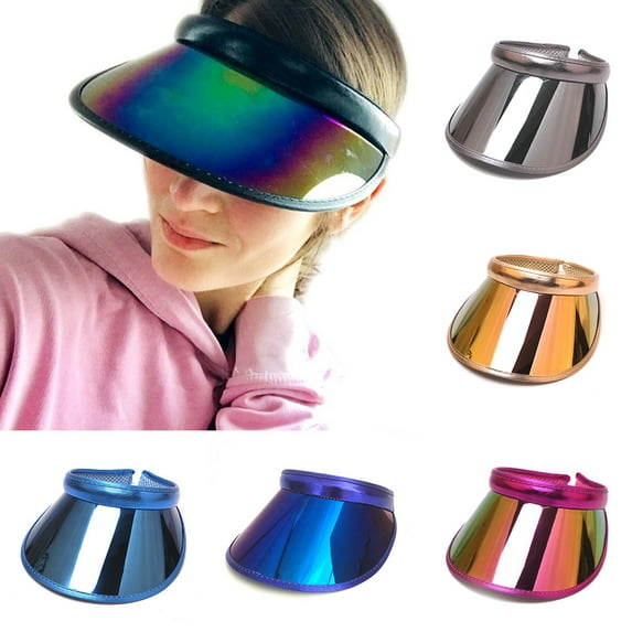 Travelwant Unisex Summer Iridescent Mirrored Outdoor Travel Beach Anti-UV Sun Visor Hat