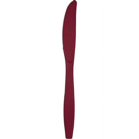288 Count Bulk Pack Burgundy Plastic Knives