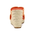 thumbnail image 2 of BLISSFUL STEP Sandales Compensées à Plateforme pour Femmes à Brides Croisées Orange 8,5, 2 of 7