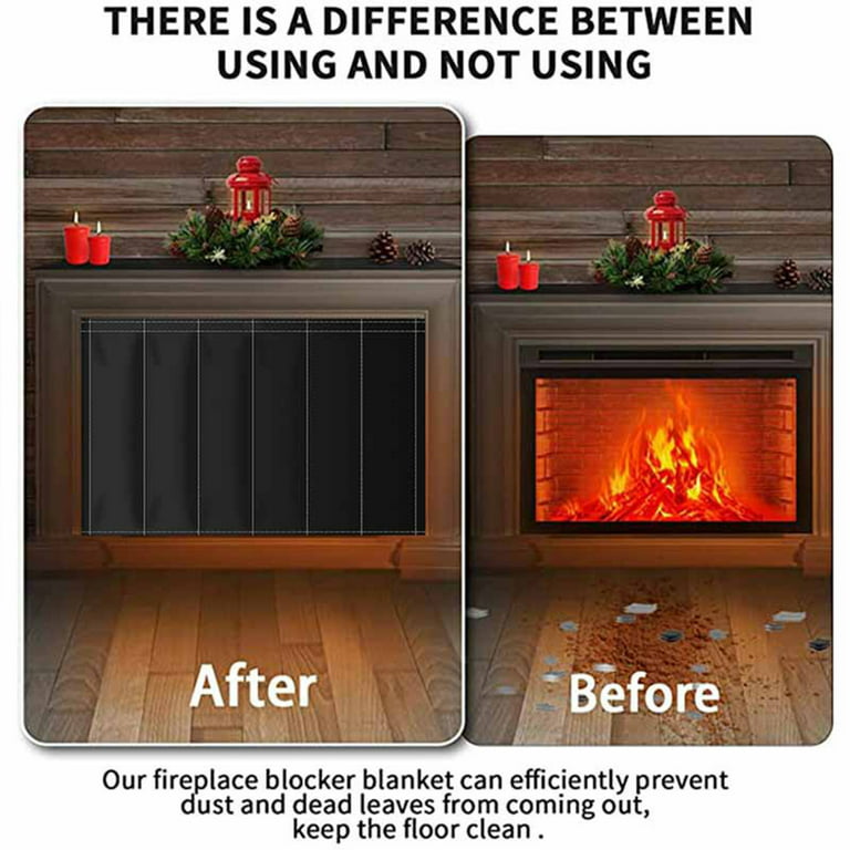 Fireplace Draft Stopper Blanket Stop Heat Loss Keep You Warm Cover for Reduce The Cost of Heating Costs, Adult Unisex, Size: 39