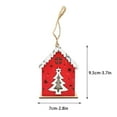 thumbnail image 4 of Hot6sl Ofertas y Liquidaciones Madera para Navidad, Casa Pequeña de Madera Brillante, Cabaña de Troncos Colgante, Árbol de Navidad, Decoración de Ventana, 4 of 5