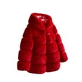 thumbnail image 4 of AUNVITO Girls Winter Hooded Faux Fur Coat Thickened Fleece-Lined Warm Casual Outerwear 2-13Y, 4 of 4