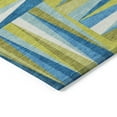thumbnail image 4 of Addison Rugs Chantille Indoor/Outdoor Transitional Squares Teal Washable Round Rug, 8' x 8', 4 of 6