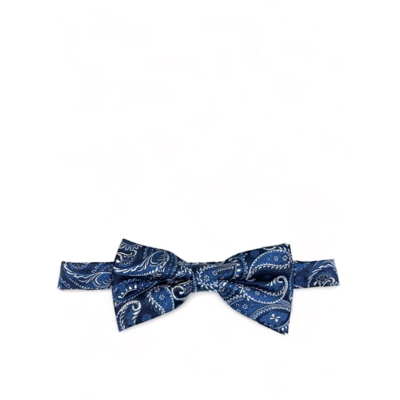 Blue Fashionable Paisley Bow Tie
