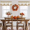 thumbnail image 5 of Fall Pumpkin Valances for Windows, 54 x 18in, Sunflower Maple Leaf Deciduous Pastoral Rod Pocket Kitchen Valance Curtain Light Filtering Window Treatments for Living Room Bedroom, 1 Panel, 5 of 7