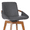 Gray and Walnut, variant on Baylor 30" Gray Faux Leather and Walnut Wood Swivel Bar Stool