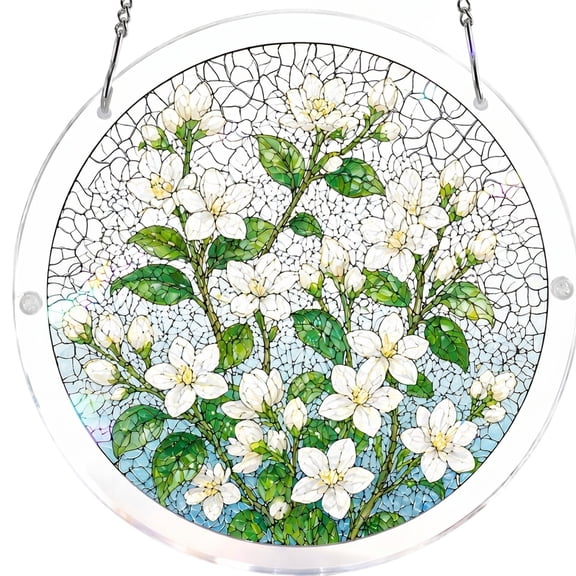 Acrylic Puzzles Suncatcher Window Hanging, 7.5 Inch Sun Catcher Acrylic Puzzles Garden Decoration for Women Men Mom Birthday Gift Home Decor