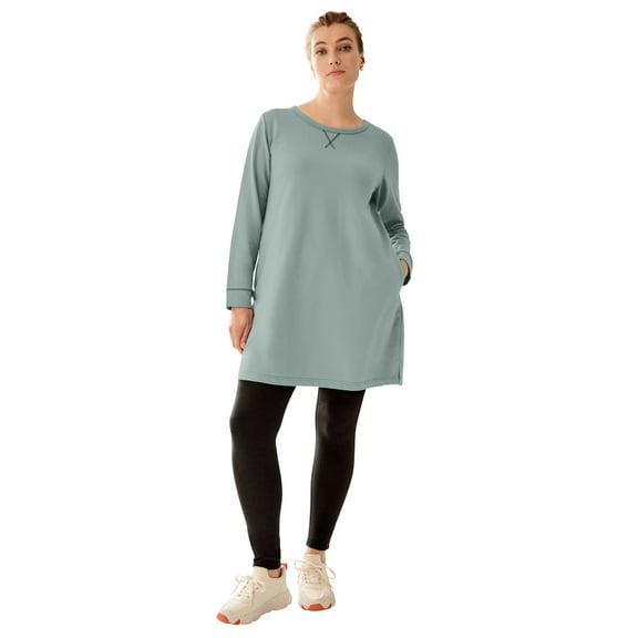 Ellos Plus Size French Terry Tunic Dress