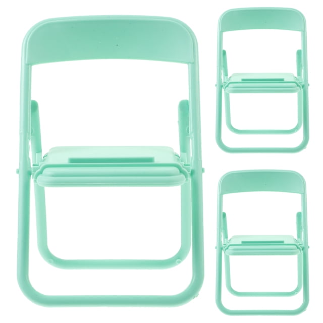 3pcs manualidades plegables en miniatura mini casa adornos de silla plegable modelos de silla en miniatura