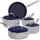 thumbnail image 1 of Nuwave Juego de utensilios de cocina de 9 piezas con revestimiento antiadherente de cerámica azul Duralon saludable, resistente a los arañazos con infusión de diamante, sin PFAS, apto para horno, list, 1 of 5