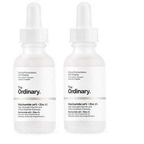    2 Packs of The Ordinary Niacinamide 10% + Zinc 1% 30ml - Walmart.com