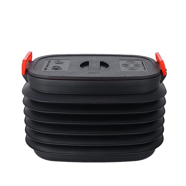 Soidarity Cubo de almacenamiento telescópico de 37L, barril de pesca plegable, caja de artículos diversos para coche, Cubo de viaje para Kits de desorden para acampar