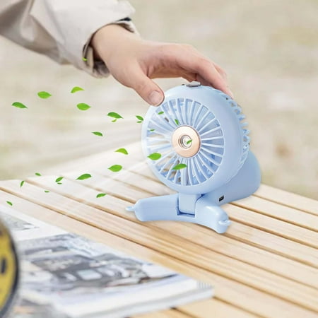 

School Supplies Skegnu Desk Fan Portable Water Mist USB Fan Folding Adjustable Portable Handheld Charging Quiet Neck Mini Fan on Clearance