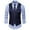 Navy Blue, variant on Fusipu Pockets Removable White Strips Suit Vest Classic Solid Color Men Business Waistcoat Workwear