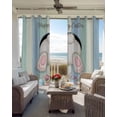 thumbnail image 6 of Easter Bunny Blackout Curtains for Bedroom Living Room Darkening Curtains 63 Inches Long Cute Rabbit Eggs Flowers Farmhouse Wood Window Curtain 2 Panels Set Window Treatment Grommet Drapes 42"x63", 6 of 9