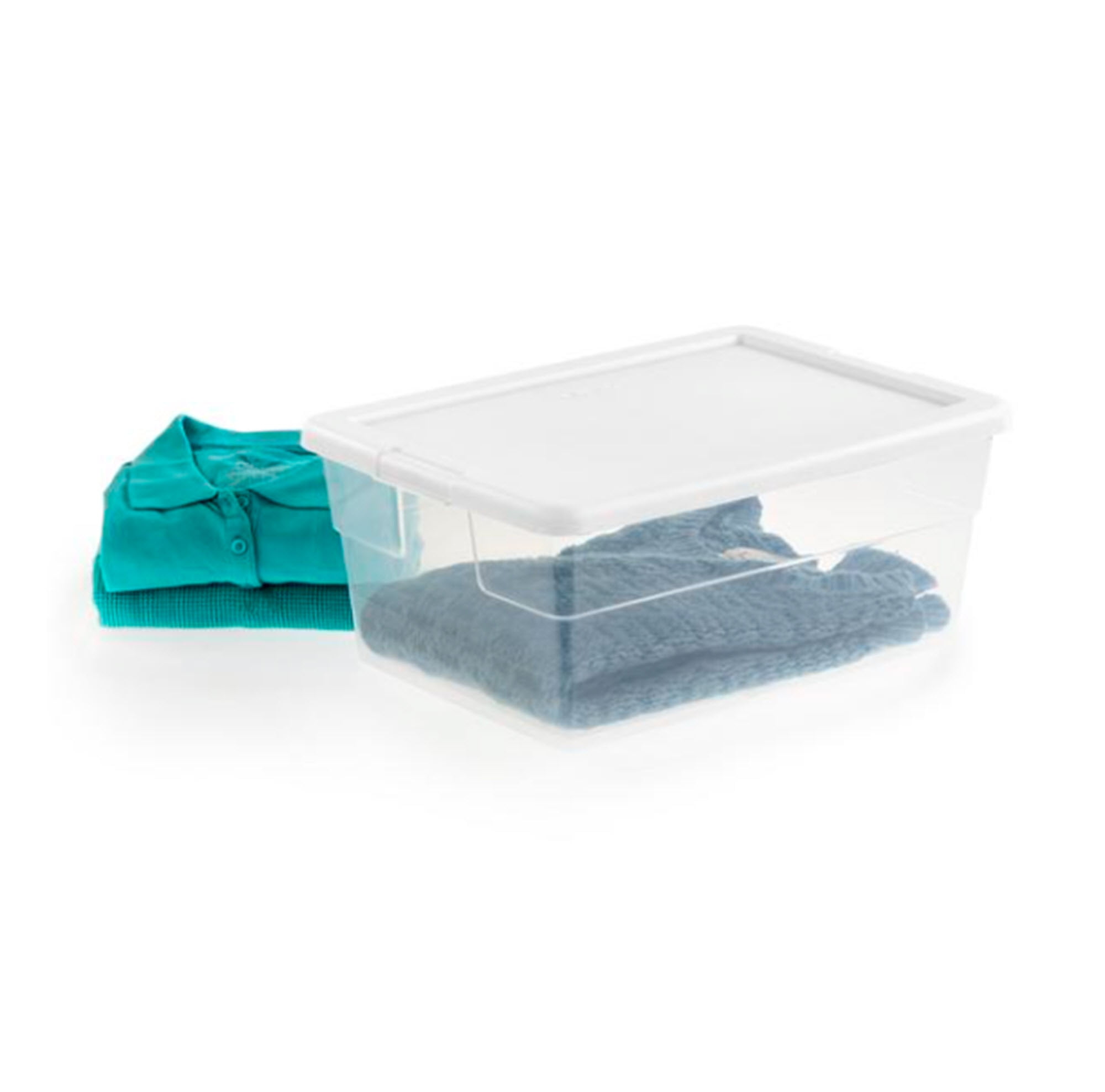 Sterilite 16 Qt Clear Plastic Storage Tote Home Organizer Bins w