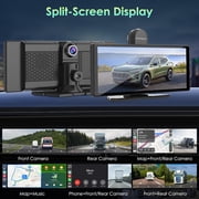 APHQUA Wireless Apple Carplay & Android Auto,4K Dash Cam , 1080P Backup Camera,Car Play for Car Stereo,10.26 inch with Voice Control,Navigation
