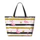 thumbnail image 2 of Fotbe Gold Glittering Hearts and Flamingos Bolsa de Viaje para Playa - Resistente al Agua, Bolsa Tote de Gran Capacidad y Ligera con 7 Bolsillos para Mujeres y Hombres, 2 of 7