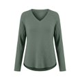 thumbnail image 5 of Breezora Chandail à Col Rond pour Femmes à Manches Longues Automne 2025 Tendance Grande Taille pour la Mode Quotidienne taille g Vert, 5 of 5