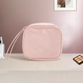 thumbnail image 5 of Unique Bargains 1 Pc Portable Square Shaped Makeup Bag for Travel Pink PU, 5 of 5