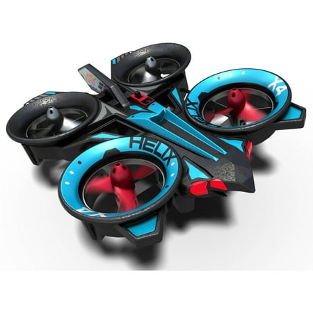 Air Hogs RC Helix X4 Stunt 2.4 GHZ Quad Copter, Blue and Red