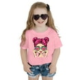 thumbnail image 4 of Summer Shirts for Girls Size 3-4 Years Girls Cute Graphic Print Round Neck Short Sleeve Tee Summer Casual T Shirt, 4 of 4