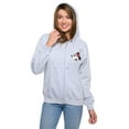 thumbnail image 6 of Women's and Women's Plus Mickey & Minnie Mouse Zip Hoodie Sweatshirt Disney, 6 of 8