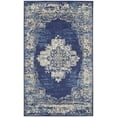 thumbnail image 3 of Nourison Grafix Persian Center Medallion Navy Blue Area Rug, 3 of 8