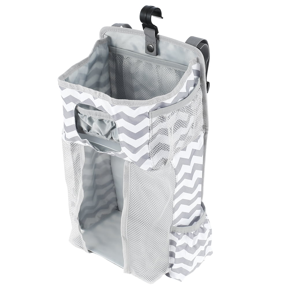 Baby Bed Crib Nursery Organizer Cot Storage Bag Bumper Diaper Stacker 6A 