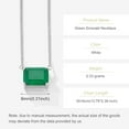 thumbnail image 2 of PAENENPH 14K Gold Square Cut Emerald Necklaces for Women, A Vibrant Present for Mom, 2 of 6