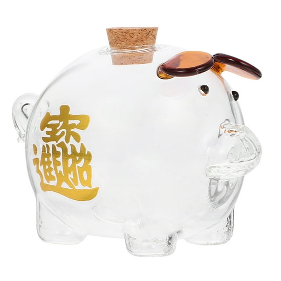 Zehuanyu  Glass Change Jar Small Coin Bank for Kids Clear Attract Wealth Child