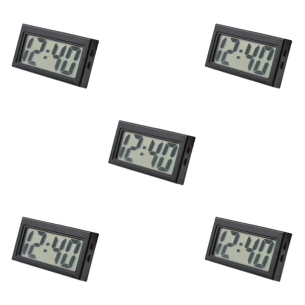 Ounissouiy Mini Car Clock Self-Adhesive Bracket Vehicle Electronic Clock Digital Type2