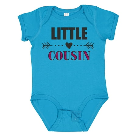 

Inktastic Little Cousin with Heart Arrow Gift Baby Girl Bodysuit