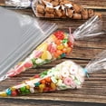 thumbnail image 3 of Transparent Cone-Shaped Plastic Bags Can Be Used To Store Candy And Snacks In Multiple Way, Christmas Gift Bags, Gift Wrapping Bags, Mixed Sizes, 3 of 4