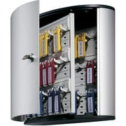 DURABLE® Brushed Aluminum Keyed Lock 36-Key Cabinet - 11-9/10" W x 11" H x 4-4/5" D - Key Locking Door - Aluminum