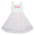 thumbnail image 1 of Flower Girls Dress Embroidered Sparkling White Princess Sundress 5, 1 of 5