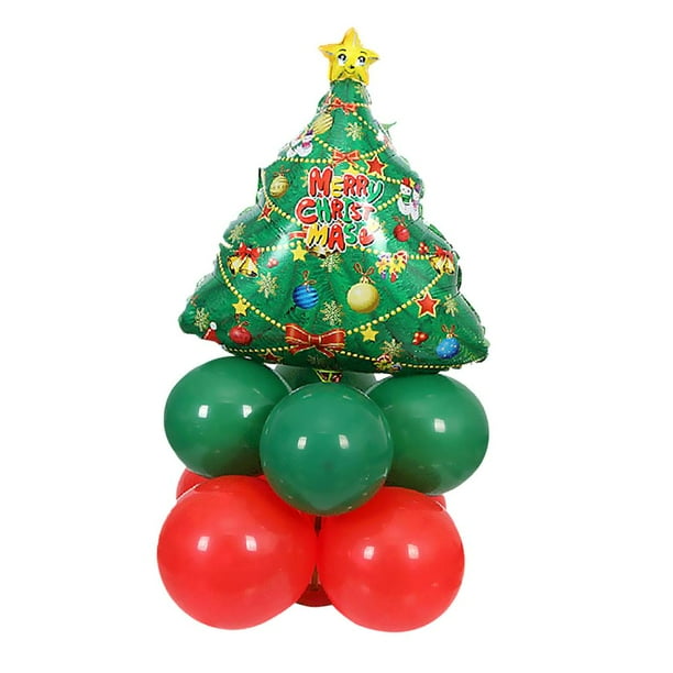 Conjunto globo de Santa Yotijar soporte de poste vertical decoración de  cumpleaños de Navidad 85cm