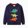 thumbnail image 2 of HCNTES Toddler Boy Cotton Dinosaur Sweatshirt Pullover Crewneck Sweater Kids Winter Casual Long Sleeve Top Shirts Clothes, 2 of 8