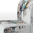 thumbnail image 4 of Designart "Multicolored Birds on Plum Blossom Tree XVII" Beige Bird Upholstered Accent Chair - Modern Arm Chair For Bedroom, 4 of 5
